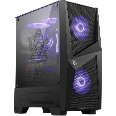 Компьютерный корпус MSI MAG FORGE 100M/mid-tower, ATX, tempered glass side panel/2x RGb 120мм & 1x 120мм fans inc./MAG FORGE 100M
