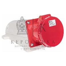 Розетка стационарная наружная EKF 134 ps-134-63-380 63А 380 В 3P+РЕ IP67