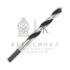 Сверло EDGE by PATRIOT по дереву спиральное 12 мм, W-образная заточка, 1 шт в блистере