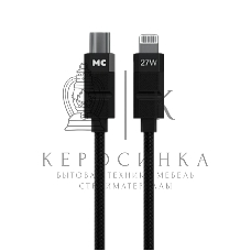 Дата-кабель MORE CHOICE (4620202555021) K87ia USB 3.0A PD 27W для Lightning ng 8-pin Type-C - 1м, черный
