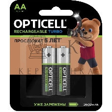 Аккумулятор Opticell Turbo 6080001 AA NiMH 2600mAh (2шт) блистер