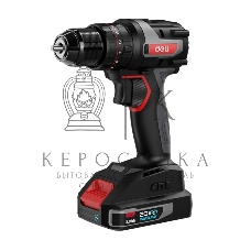 Дрель-шуруповерт Deli DE-CZ20-1, Аккумуляторная, 20В, Без АКБ и ЗУ, Ударная