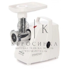 Мясорубка электрическая Аксион М33.01 белый, 1500 Вт, 1.7 кг/мин, реверс, защита от перегрузки, насадки - 3