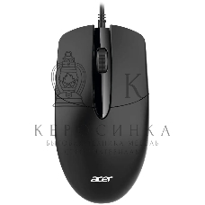 Мышь проводная Acer OMW300 черный, 1200 dpi, USB, кнопки - 3