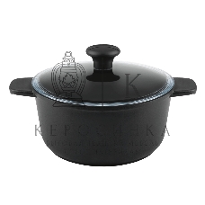 Кастрюля Maunfeld Osvald MF22SVLD03CR универсальная из литого алюминия со стеклянной крышкой, 3 л