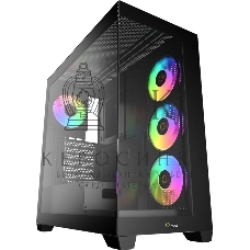 Компьютерный корпус Case Ocypus Gaммa C72 BK ARGB ATX / win / black / 4 ARGB fans / no PSU / Tempered Glass