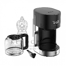 Кофеварка капельнаяBQ CM1001 черный-стальной, исп. кофе -молотый, 1.5 л, 900 Вт.