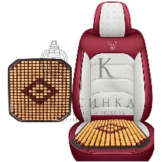 NOVA BRIGHT (коврик) массажная деревянная, бежевая с рисунком, противоскользящая основа 48144