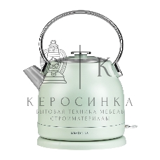 Чайник электрический Galaxy Line GL 0333, мятный, металл, 2200 Вт, 1,5 л