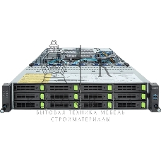 Серверная платформа Gigabyte R283-S96/2U/2xIntel (Gen 4/5)/2xHS/32xDIMM/12xLFF NVME/SAS/SATA + 2xSFF SAS/SATA/2xGbE/2xOCP 3.0/4xFHHL/2x2000W/Rails