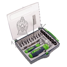 Набор отверток Сибртех отвертки реверсиные с набором бит торцевых головок 61 предметов crv