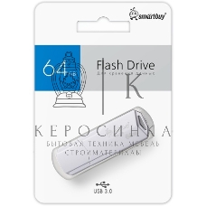 Флешка USB Smartbuy CLUE white (SB64GbCLU-W3), 64Gb, USB 3.0, R/W 70/25, белый