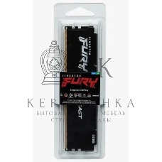 Оперативная память Kingston Fury Beast, DDR5, 8GB (1x8GB), 5600MHz, CL36, DIMM, с радиатором, черный