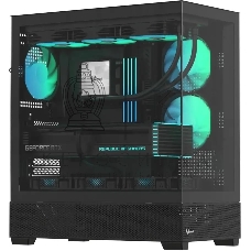 Компьютерный корпус Aerocool/Formula Crystal Z2 Plus FR черный без БП ATX 5x120мм 1xUSB 2.0 2xUSB 3.0 1xUSB3.1 audio bott PSU