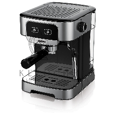 Кофеварка рожковая BBK BCM1500 черный/нержавеющая сталь, исп. кофе - молотый, 1.8 л, 1200 Вт, 20 бар