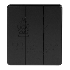 Выключатель Kranz ROUND 3 кл 10А с/у оникс