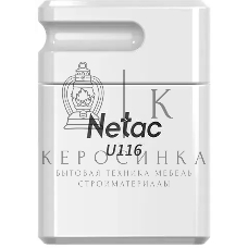 Флешка USB Netac U116 mini (NT03U116N-016G-32WH), 16Gb, USB 3.2, R/W 90/30, белый