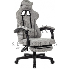 Кресло игровое Knight Lord/F Camby 82 серый, крестов. пластик, подст. для ног