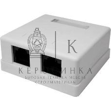 Розетка Suprlan 10-0309-1, наклад. RJ45 2 кат.5E UTP