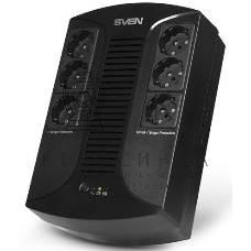 Источник бесперебойного питания SVEN UP-L1000E 1000VA/500W (6 розеток: 3х UPS/сетевой фильтр+3 x сетевой фильтр)