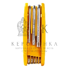 Набор складных шестигранных ключей TORX Deli DL234308 размеры T9,T10,T15,T20,T25,T27,T30,T40, пластиковый держатель