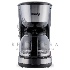 Кофеварка капельная Domfy metal DSM-CM301 1000Вт черный/серебристый