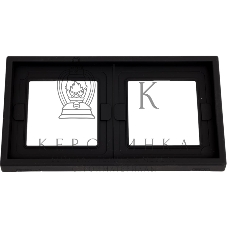 Рамка 2-м ArtGallery IP44 карбон SE GAL441002