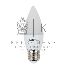 Лампа светодиодная JazzWay PLED-SP C37 7Вт свеча 3000К теплый белый E27 530лм 230В