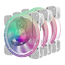 Вентилятор для корпуса Alseye Halo 4.0-W kit (3шт.) белый, 120 мм, 1300 об/мин, 24.8 дБ, 4 pin