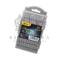 Набор двухсторонних бит 10 шт Deli DL6903 PH2x110мм, сталь S2 с твердостью 58-60HRC, пласт.кейс