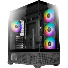 Компьютерный корпус Azza TIARA черный без БП ATX 4x120мм 2xUSB 3.0 1xUSB3.1 audio bott PSU