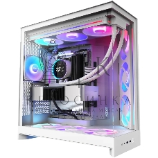 Компьютерный корпус без блока питания Case NZXT H9 Flow RGb+ (2025), Midi-Tower, TG, 6x140мм RGb + 1x120мм RGb, 2xUSB-A 3.2 + 1xUSB-C 3.2, E-ATX, ATX, mATX, mITX белый
