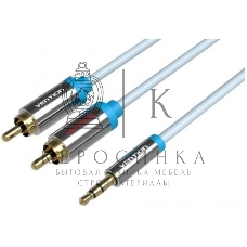 Кабель Vention аудио Jack 3,5 мм M/2RCA M - 3 м черный