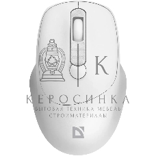 Мышь беспроводная Defender Feam MM-296 белый, 1600 dpi, радиоканал, USB, кнопки - 4