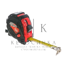 Рулетка Matrix Status magnet 3 fixations, 3 м х 16 мм, обрезиненный корпус, зацеп с магнитом