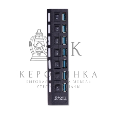 USB-хаб Smartbuy (SBHA-7307-B) USB 3.0 хаб + выкл., 7 портов, черный