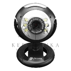 Веб-камера OKLICK OK-C8825 640x480, 30 кадр/с, USB Type-A, микрофон, черный/белый