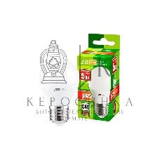 Лампа светодиодная JazzWay PLED-ECO-G45 5Вт шар 3000К теплый белый E27 400лм 220-240В