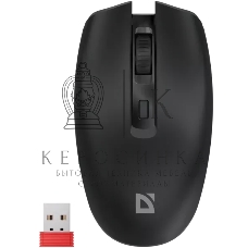 Мышь беспроводная Defender Proto MM-332 черный, 3200 dpi, радиоканал, Bluetooth, USB, кнопки - 4