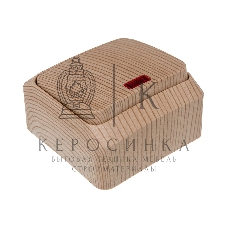 Выключатель 1-кл. ОП Этюд Дача 10А IP20 с индик. сосна SchE BA10-005D