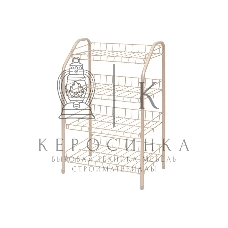 Этажерка НИКА ЭТ2/БЖ бежевый металлик, 4 полки