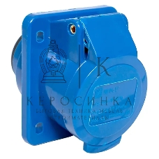 Розетка стационарная внутренняя EKF 413 ps-413-16-220 16А 220В 2P+РЕ IP44