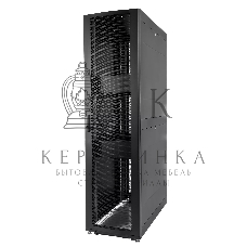 Шкаф серверный ПРОФ напольный 42U (600x1200) дверь перфорированная 2 шт., черный, в сборе, ШТК-СП-42.6.12-44АА-9005