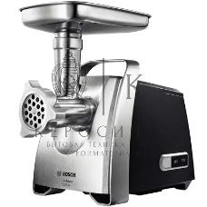 Мясорубка электрическая Bosch MFW68640 черный, 2200 Вт, 4.3 кг/мин, реверс, металлический лоток, насадки - 8