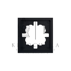 Рамка 1-мест. горизонт. ZIMA черный бархат LEZARD 704-4200-146