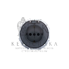 Розетка 1-м СП OSEN с заземл. с крышкой ПБТ механизм серый матовый LEZARD 743-7488-123B