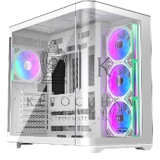 Корпус без блока питания Raijintek ATREUS BT4, Midi-Tower, TG, 4x120мм ARGB, 2xUSB-A 3.0 + 1xUSB Type-C , E-ATX, ATX, mATX, mITX White