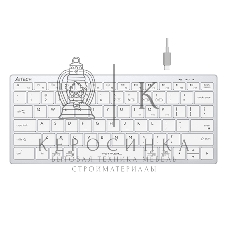 Клавиатура A4Tech Fstyler FBX51C беспроводная, USB, Bluetooth/Радиоканал, белый