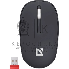 Мышь беспроводная Defender Smart MM-396 черный, 1600 dpi, радиоканал, Bluetooth, USB, кнопки - 3
