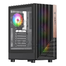 Компьютерный корпус ACD Citadel 101 ATX, черный, USB 3.0x1 + USB 2.0x2 + HD AUDIO, 1x12 см H1 argb fan at rear, 3x12см H1 argb fas at front, TG